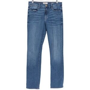 FRAME Le High Flare Jeans In Columbus Size 29 Medium Wash Blue Denim Casual